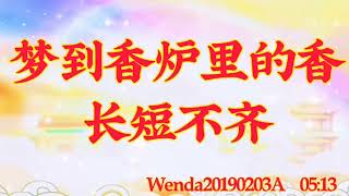 卢台长开示：梦到香炉里的香长短不齐Wenda20190203A   05:13