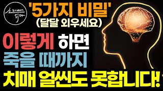 KBS 생로병사의 비밀 제작팀이 전하는 죽을 때까지 치매에 걸리지 않는 5가지 비밀! (뇌 분야 최고의 신경 전문의가 검증) / 달달 외우세요! 이것만 알면 치매 얼씬도 못합니다!