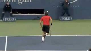 Federer Djokovic US Open 2009 - Greatest Shot Ever