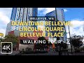 Downtown Bellevue WA Washington USA 4K Walking Tour, Plus Lincoln Square and Bellevue Place