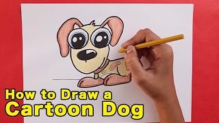 How To Draw A Cartoon Dog | Easy Step By Step Ways To Learn Drawing