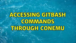Accessing gitbash commands through conemu