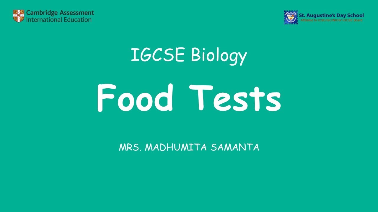 Food Tests | IGCSE Biology | Experiment 2 - YouTube