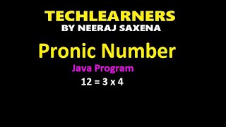 Pronic number in java | Java program to check whether a number is pronic number or not