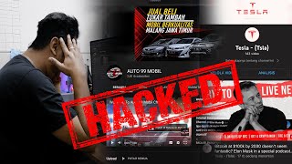 GAWAT !!! AKUN YOUTUBE DIHAPUS Karena Melanggar Akibat Kena Hack  Live Streaming oleh Tesla Bitcoin