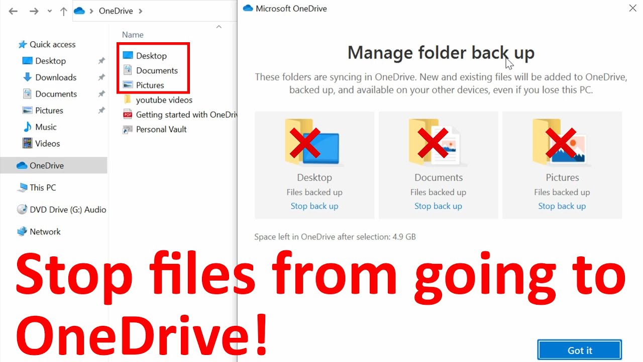 How Do I Stop Files From Going To OneDrive - YouTube