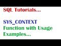 SQL Tutorial For Beginners : What is SYS_CONTEXT in Oracle with Example