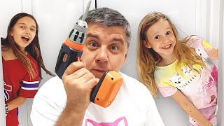 Nastya and her friends help a tired father | Learning story for kids