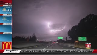 Lightning strikes parts of Bay Area amid Red Flag Warning