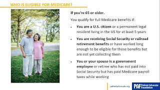 Eligibility and Enrollment into Medicare, Medicaid, and Other Insurance