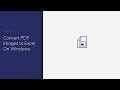 Convert PDF Image to Excel on Windows with PDFelement