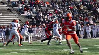 Briar Woods senior Trey Dudley pulls down one of his two interceptions against Maury (12/14/24)