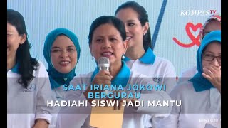 Kocak! Saat Iriana Jokowi Bergurau Hadiahi Siswi Jadi Mantu