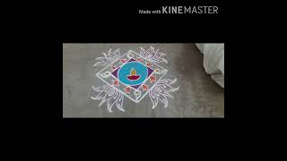 rangoli #creative \u0026 fantastic design kolam # simple and stylish rangoli