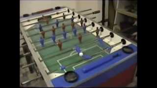 foosball aerial trick shots on Garlando table