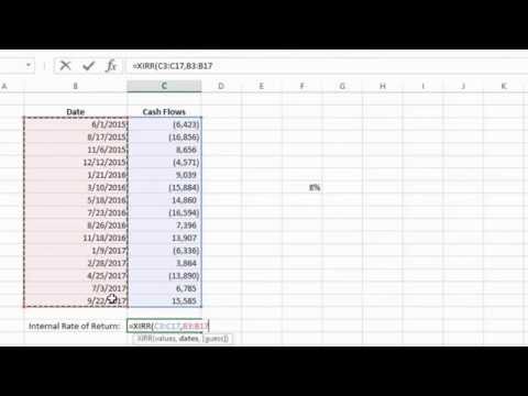 Excel 2013 Tutorial - How to Calculate an Internal Rate of Return Excel 2013 Tutorial - How to Calculate an Internal Rate of Return