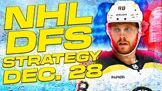 NHL DFS Strategy Saturday 12/28/24 | DraftKings \u0026 FanDuel Daily Fantasy Hockey Picks