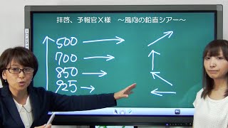 風向の鉛直シアー（気象予報士・尾崎里奈＆佐々木恭子）【拝啓、予報官Ｘ様(11)Team SABOTEN 気象専門STREAM.(66)】