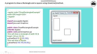 Drawing Line and Rectangle on Applet