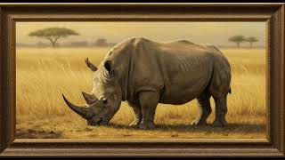 Rhino Art: Majestically Framed for Your TV