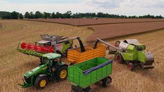 Koszenie Rzepaku 2023🔥JOHN DEERE 370 8R🔥CLAAS TRION 650 🔥 CLAAS TUCANO 430🔥DEUTZ-FAHR WARRIOR 7250