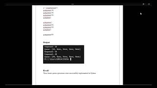 Experiment 3 - Array Implementation of Linear Queue