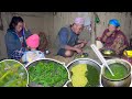 Nettles curry with Corn Rice THEPLA cooking & eating in Village | Traditional food in Nepali Village