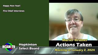 Actions Taken: Select Board