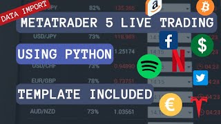 Templates MetaTrader 5 live trading using Python - part 1: import broker's data