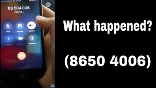 What happened when you call squid game number (8650 4006)
