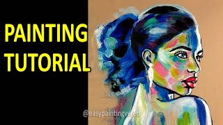 Abstract Painting | Acrylic Painting Tutorial | Step by Step
