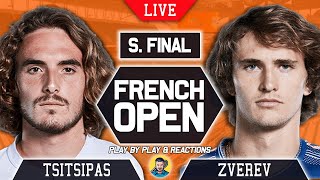 🔴 TSITSIPAS vs ZVEREV | French Open 2021 | LIVE Tennis Play-by-Play