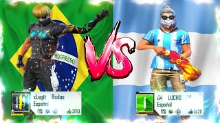 BRASIL VS ARGENTINA PVP ENTRE NACIONES EN FREE FIRE! LES PONGO SALA A DOS VETERANOS! INCREIBLE