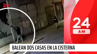 Delincuentes balean dos casas en La Cisterna y chocan patrulla en su escape | 24 Horas TVN Chile