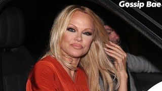 Pamela Anderson and Son Brandon Lee leave dinner at Craig's in West Hollywood, CA