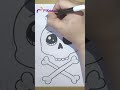 how to draw a skull and crossbone easy in the right way