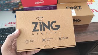 Zing Super FTA Box DZ-3700 HD Unboxing and Review 🎉| Dish TV Zing | Zing HD Box |