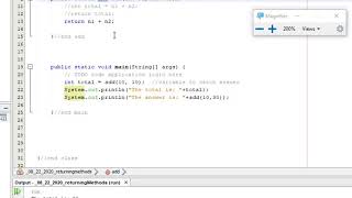 Returning Methods - Java Two
