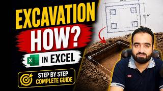 Complete Building Estimation In Excel | How to Find Excavation For Foundation | By Mudassir Afraz.