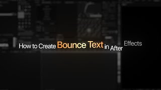 How to create smooth bounce text animation in after effect | KuldeepMP4