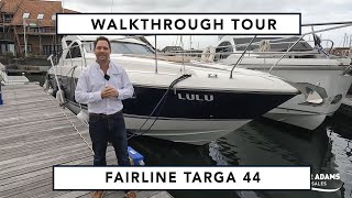 Fairline Targa 44 Walkthrough Tour - New IPS500 Long block Engines - Stunning Cabin Cruiser!