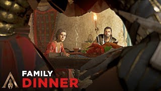 FAMILY DINNER ENDING With Kassandra vs Without Kassandra - Assassin's Creed Odyssey