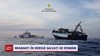 Polițiștii români de frontieră salvează 260 de migranți în Marea Mediterană