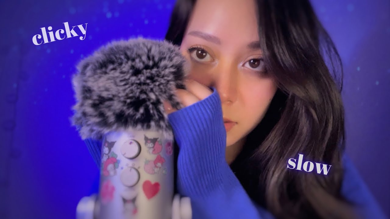Asmr Slow Clicky Inaudible Whispers With Fluffy Mic Brushing ёятщ Youtube