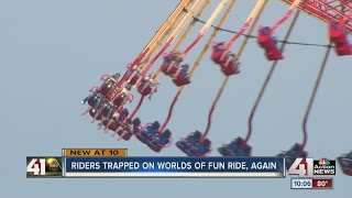 Riders trapped on Worlds of Fun ride, again