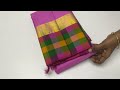 kanjipuram pure silk sarees multicolor checked border handloom made