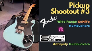Pickup Shootout:Fender Wide Range CuNiFe pickups vs.Seymour Duncan Antiquity Humbuckers Fractal FM3
