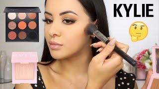 TESTING OUT KYLIE COSMETICS MAKEUP! First impressions + review