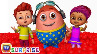 Kids play in HUGE Gumball Machine, Ball Pit and Surprise Eggs to Learn Color Red | ChuChu TV Funzone