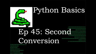 Python Basics Seconds Conversion